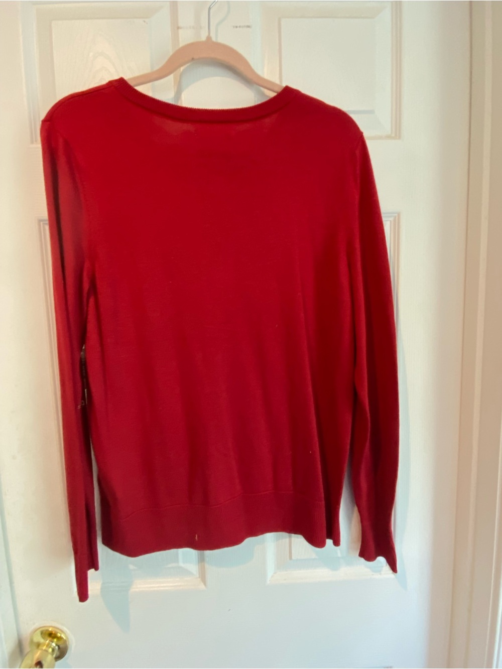 Amazon Essentials Women's Red Button-Front Cardigan - Picture 3 of 4